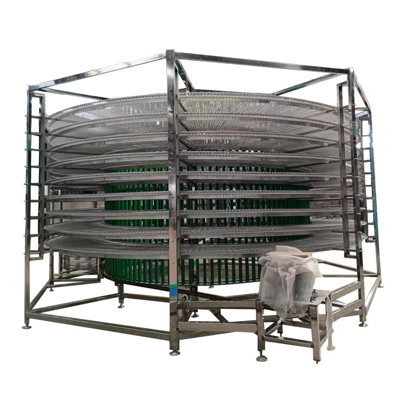 Stainless steel single tower double tower conveyor multi-layer mesh belt bread cake food conveyor tower quick freezing spiral cooling tower