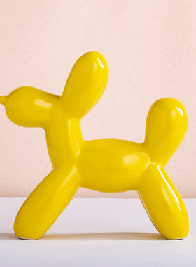 创意气球狗摆件装饰品客厅卧室儿童房电视柜陶瓷小摆设生日礼物