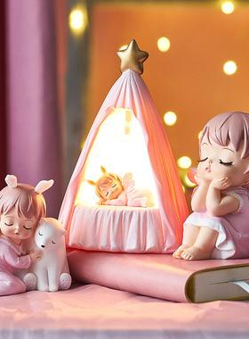 创意安妮宝e贝儿童房卧室床头柜布置摆件卡通七夕礼物送女友