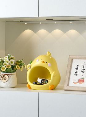 玄关钥匙收纳摆件入户进门装饰创意可爱鸭子客厅乔Z迁新居礼物