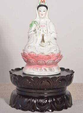 实木圆形摆件专用佛增高家