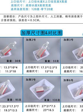 白色长方形加厚无盖塑料盒