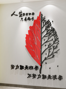 企业文化办公室区墙面装饰画氛围团队激励志标语贴纸销售公司背景