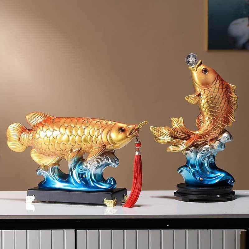 年年有余 余招财鱼办公室摆件客厅电视柜酒柜玄关装饰品新居乔迁 - 图1