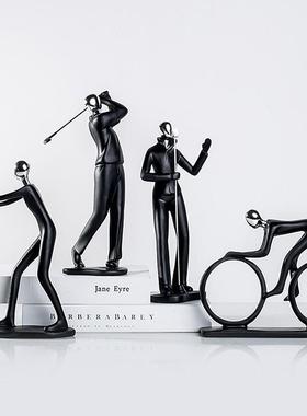 轻奢创意客厅玄关书柜酒柜摆件自行车书房运动单车雕塑装饰品摆设