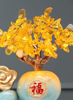 乔迁新居礼品招财福鹿摆件轻奢高档玄关客厅酒柜新家居装饰品结婚