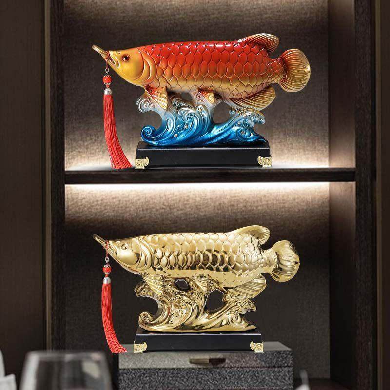 年年有余 余招财鱼办公室摆件客厅电视柜酒柜玄关装饰品新居乔迁 - 图2