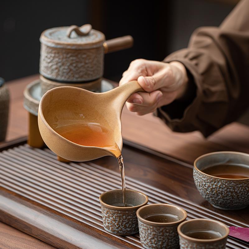 2024 new model Shilai Run fully automatic lazy teapot Kung Fu tea set with tea tray Spring Festival gift box