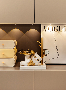 招财猫钥匙收纳玄关摆件入户客厅电视酒柜家居装饰品乔迁新居礼品