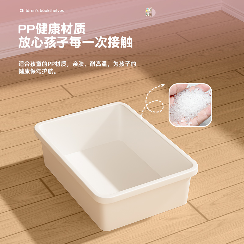 书架家用儿童绘本架可移动置物架落地靠墙玩具收纳层架简易宝宝书 - 图2