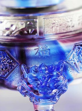 琉璃祥龙开运聚宝盆开业家居乔迁九转乾坤鼎前台客厅工艺礼品摆件