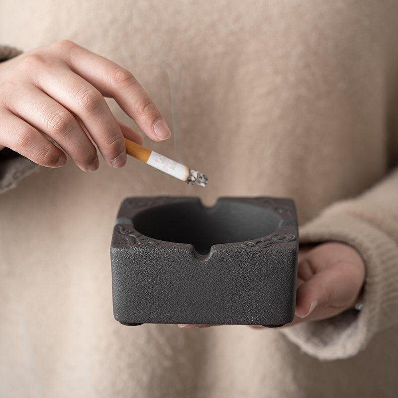 记今朝 粗陶复古创意陶瓷烟灰缸家用办公室茶桌酒店商用个性烟缸,淘宝优惠券,粉丝福利购,淘宝优惠卷