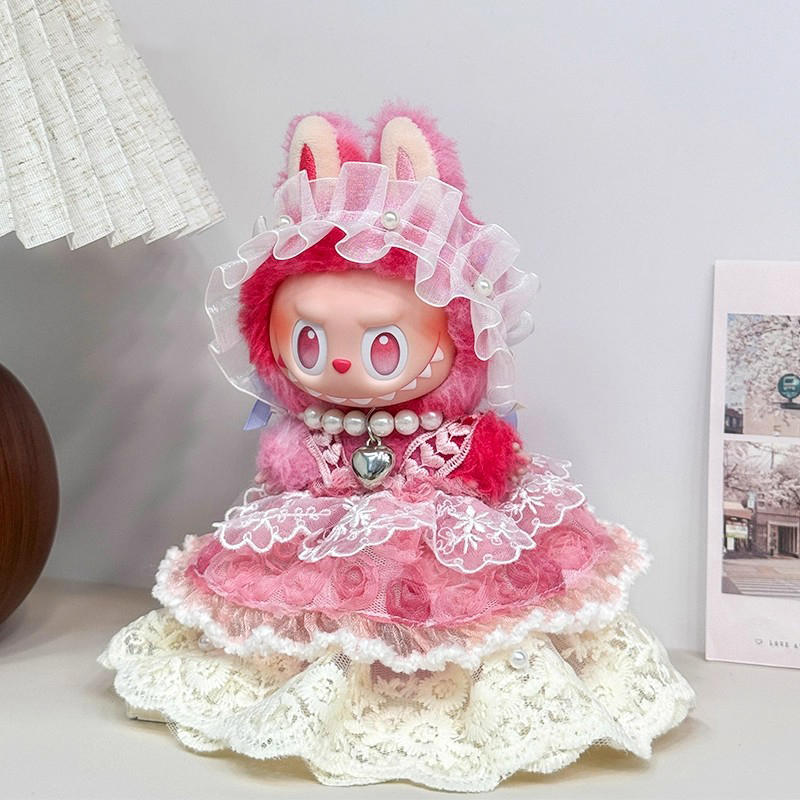 labubu娃衣前方高能系列毛绒公仔挂件三代玩偶裙子套装拉布布衣服 - 图1