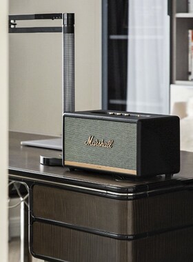 壹洣现代轻奢皮革复古音响摆件样板间售楼部客厅边几桌面软装摆件