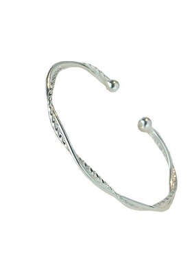 爆款白铜镀银莫比乌斯环手镯女小众设计高级感镯子手环年轻款新潮