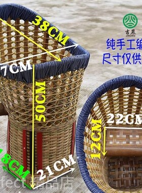 手工背篓竹编背婴儿背小孩背儿童背孩H子背娃儿背篓幼儿背宝宝背