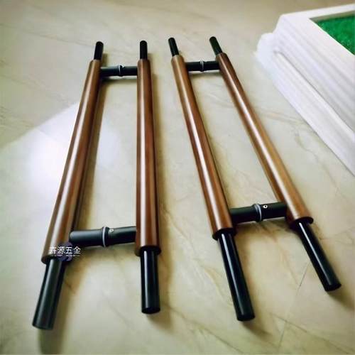 玻璃门拉手实木门拉门把手加厚不锈钢现代简约黑色包厢商铺拉手 - 图1