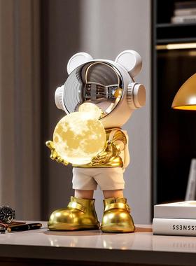 太空人宇航员小摆件客厅房间酒柜家居装饰品桌面航天员小夜灯礼物