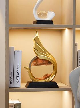 办公室摆件高级感创意风生水起流沙画客厅电视柜酒柜装饰轻奢高档