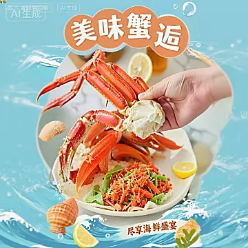 【中秋礼盒】帝王蟹腿肉鳕蟹净重2斤大号[30元优惠券]-寻折猪