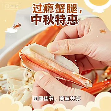【中秋礼盒】帝王蟹腿肉鳕蟹净重2斤大号[30元优惠券]-寻折猪