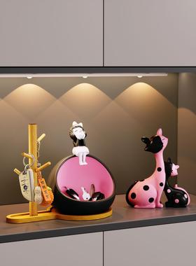 钥匙收纳玄关装饰品摆件入户门口鞋柜客厅家居乔迁新居礼品