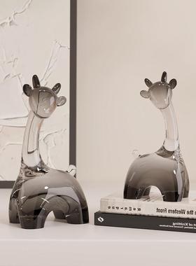 创意小鹿摆件客厅高档轻奢酒柜电视柜玄关展示柜装饰品高级感小众