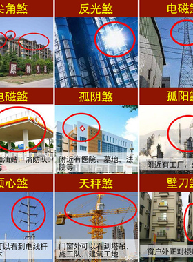 天斩煞路冲尖角壁刀横梁压门化解挂件房子客厅窗对墙角辟秽十帝钱