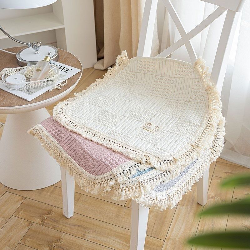 韩式纯棉布艺素色椅垫防滑四季通用餐桌椅垫凳子垫办公室座垫简约,淘宝优惠券,粉丝福利购,淘宝优惠卷