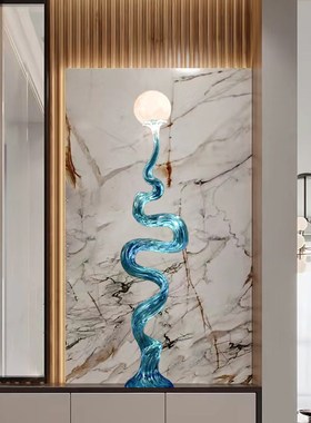 轻奢风生水起高档艺术雕塑摆件玄关入户进门入门装饰品高级感