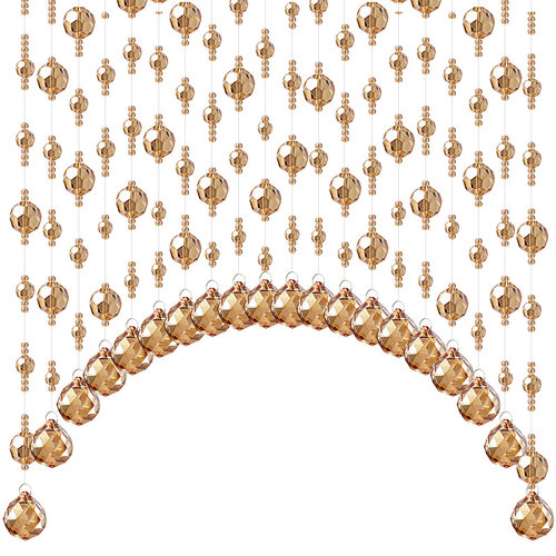 水晶珠帘门帘装饰欧式客厅餐厅隔断帘子玄关屏风家用过道网红挂帘 - 图3