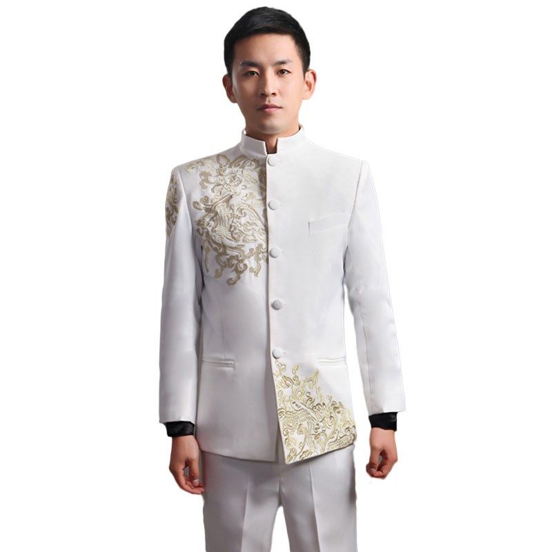 青年学生中山装演出服男士成人大合唱团舞台表演服主持人歌手礼服,淘宝优惠券,粉丝福利购,淘宝优惠卷