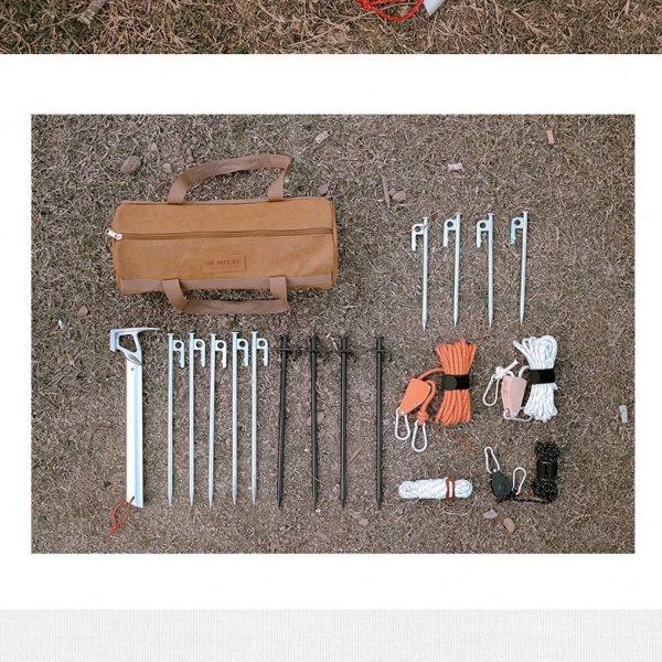 户外露营配件收纳包帐篷风绳地钉工具收纳袋野营手提地钉包圆筒包,淘宝优惠券,粉丝福利购,淘宝优惠卷