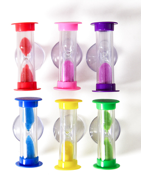 彩色沙漏3分钟计时器幼儿园儿童时间管理区角域环创材料装饰摆件