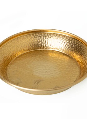 纯铜水供底盘 藏式供水碗供水盘摆件 抛光居家用品水财神供盘