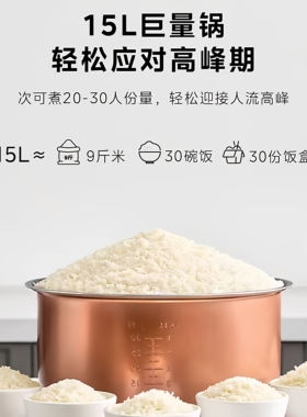 美的15升大容量电饭煲20-30人