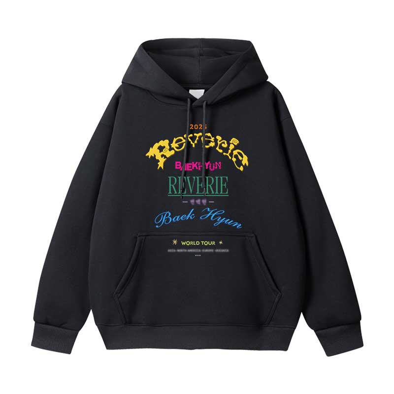 2025边伯贤演唱会Reverie周边应援同款卫衣服薄款加绒连帽衫外套 - 图2