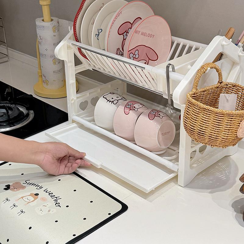 ins简约屋子造型碗架厨房餐具碗盘收纳架筷子勺子架大容量餐具架 - 图2