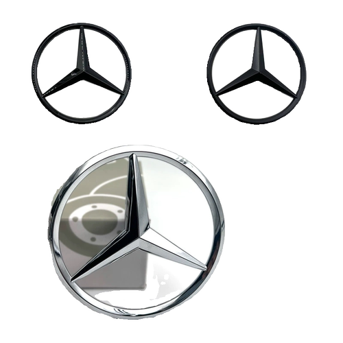 适用奔驰A级C级E级S级C200 E260 S350后尾箱尾标车标尾标三叉标志 - 图3