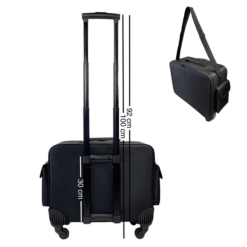 彩妆婚礼跟妆化妆箱拉杆纹绣美甲工具箱牛津布尼龙万向轮大拉杆箱 - 图0