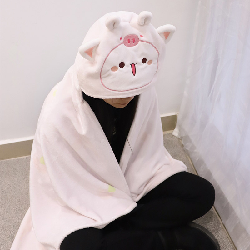 多功能懒人披肩毯家居服斗篷毛毯办公室午睡宿舍学生冬季披风毯子,淘宝优惠券,粉丝福利购,淘宝优惠卷