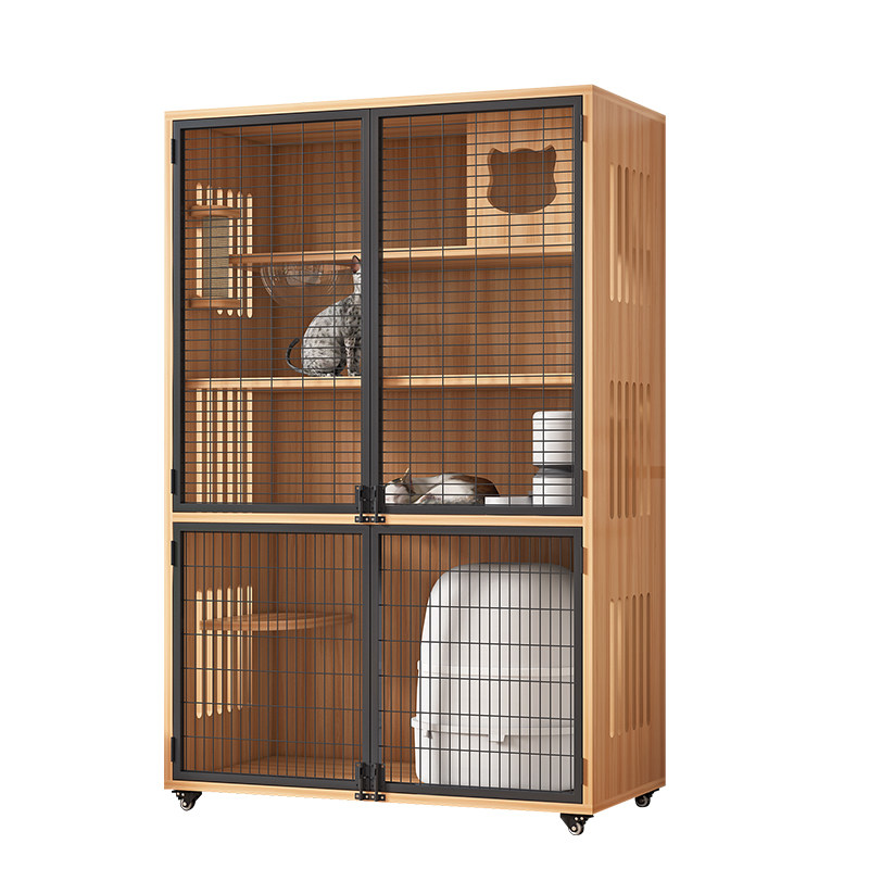 猫别墅家用室内猫柜双层实木猫窝猫笼猫爬架一体豪华猫屋大空间,淘宝优惠券,粉丝福利购,淘宝优惠卷