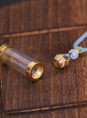 空心瓶子吊坠可打开装东西悟空瓶挂件朱砂瓶防水玻璃嘎乌饰品挂饰