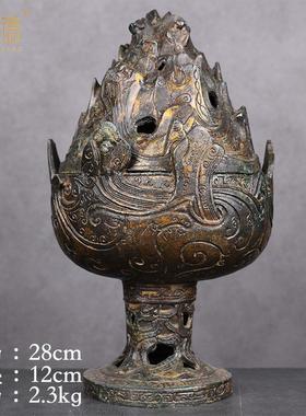 博山炉仿古青铜器熏香炉家用室内安神工艺品摆件禅意焚香熏香炉