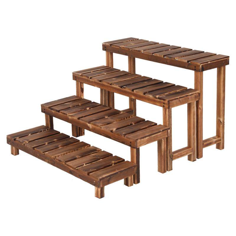 户外防腐实木质多层落地花架子 室内阳台多肉绿萝架阶梯式置物架,淘宝优惠券,粉丝福利购,淘宝优惠卷