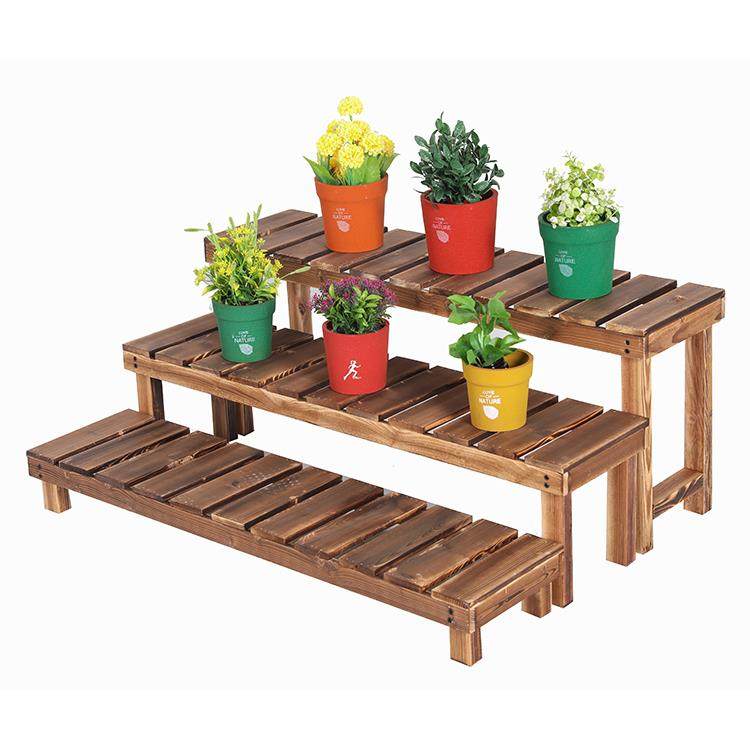 户外防腐实木质多层落地花架子 室内阳台多肉绿萝架阶梯式置物架,淘宝优惠券,粉丝福利购,淘宝优惠卷