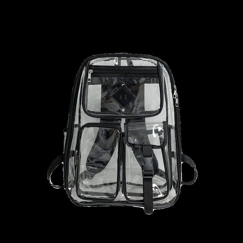 PVC透明果冻包男2024新款大容量双肩包女中学生书包个性防水背包,淘宝优惠券,粉丝福利购,淘宝优惠卷