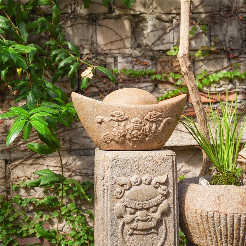 中式仿古金元宝招财喜庆摆件庭院装饰品中式庭院书架玄关摆件古玩,淘宝优惠券,粉丝福利购,淘宝优惠卷