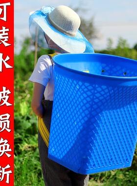 塑料背篓加d大背篼买菜篮背筐竹编背篼家用成人采茶篓舞蹈道具儿