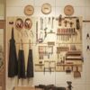 Small hole hole board custom storage rack wall decoration accessories wooden tool wall hanging board storage wall display rack